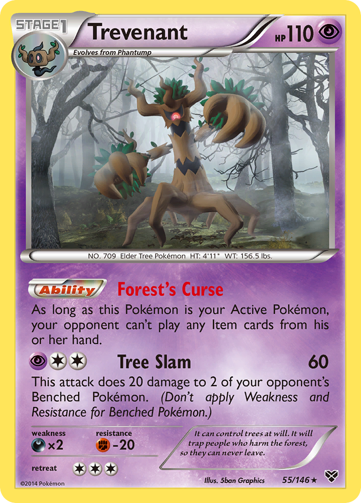 Trevenant (55/146) [XY: Base Set] Reverse Holofoil
