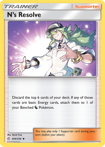 N's Resolve (200/236) [Sun & Moon: Cosmic Eclipse] Reverse Holofoil