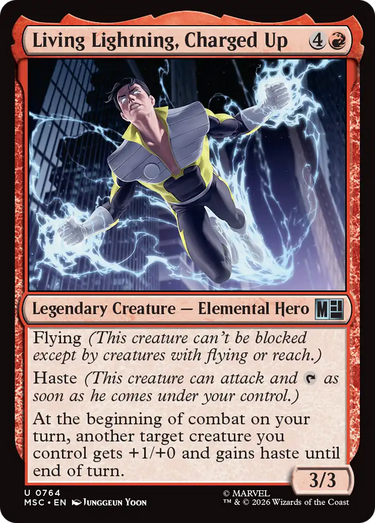 Living Lightning, Charged Up [Marvel Super Heroes Commander] Foil