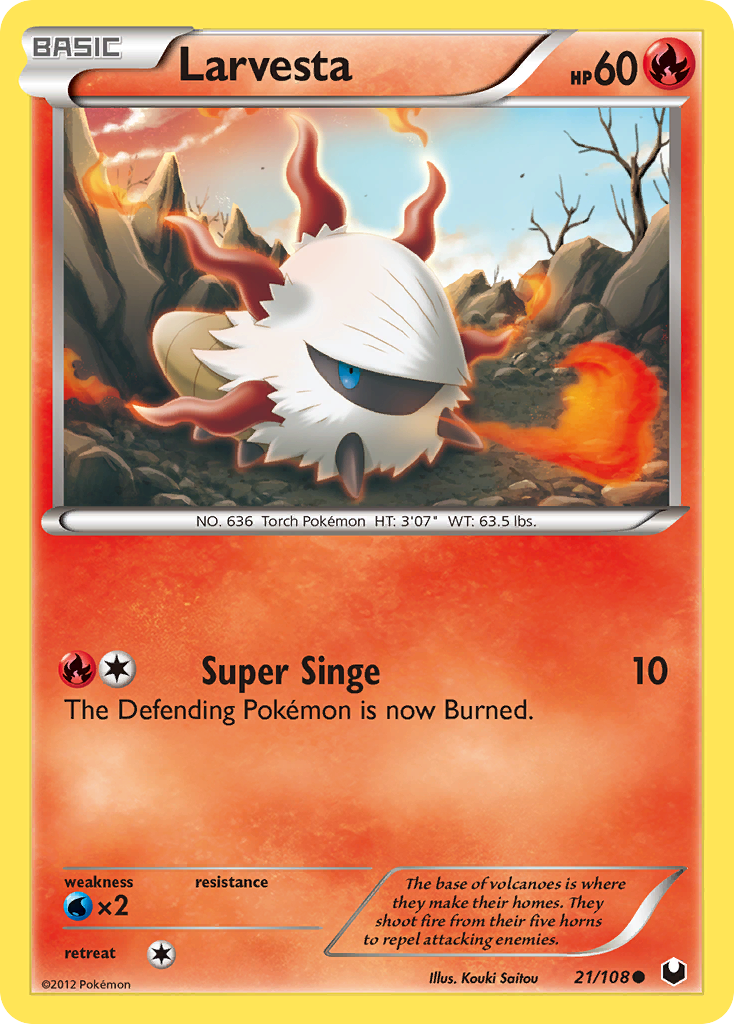 Larvesta (21/108) [Black & White: Dark Explorers] Reverse Holofoil