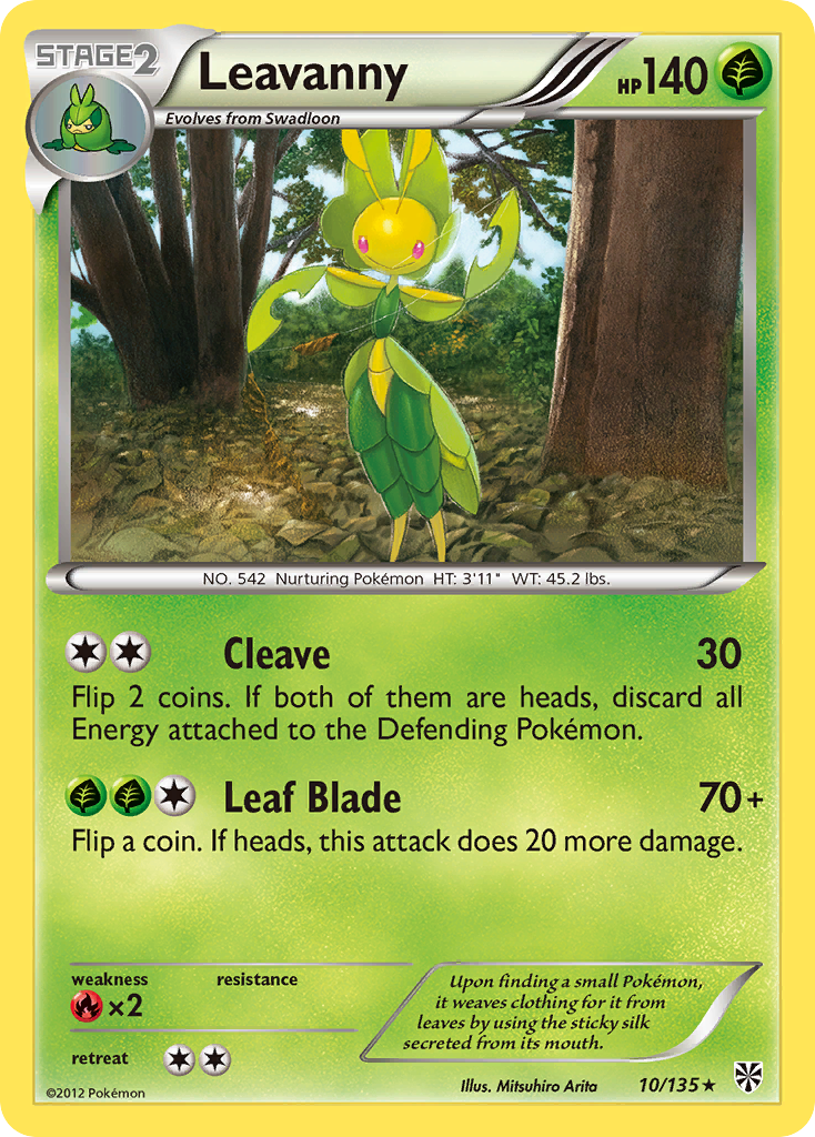 Leavanny (10/135) [Black & White: Plasma Storm] Reverse Holofoil