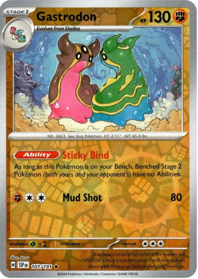 Gastrodon (107/191) [Scarlet & Violet: Surging Sparks] Reverse Holofoil