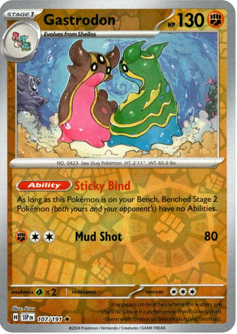 Gastrodon (107/191) [Scarlet & Violet: Surging Sparks] Reverse Holofoil