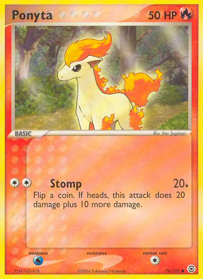 Ponyta (76/112) [EX: FireRed & LeafGreen] Reverse Holofoil