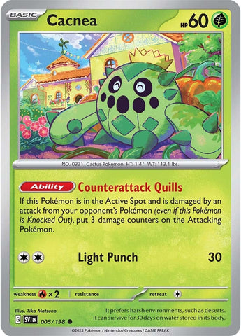 Cacnea (005/198) [Scarlet & Violet: Base Set] Reverse Holofoil