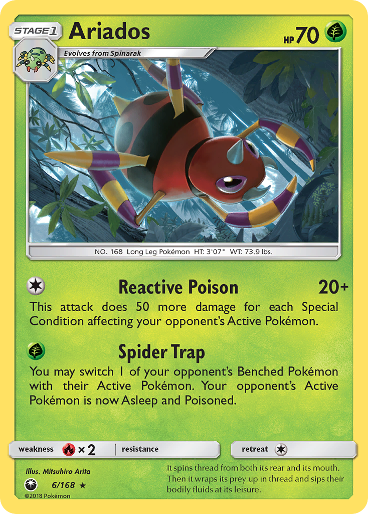 Ariados (6/168) [Sun & Moon: Celestial Storm] Reverse Holofoil