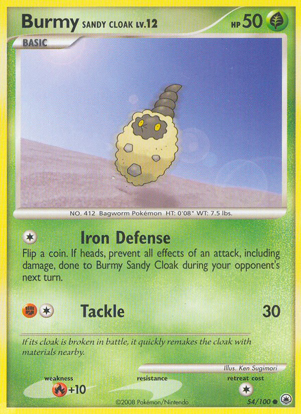 Burmy Sandy Cloak (54/100) [Diamond & Pearl: Majestic Dawn] Reverse Holofoil