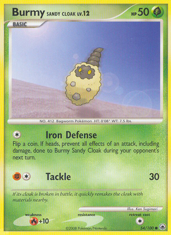Burmy Sandy Cloak (54/100) [Diamond & Pearl: Majestic Dawn] Reverse Holofoil