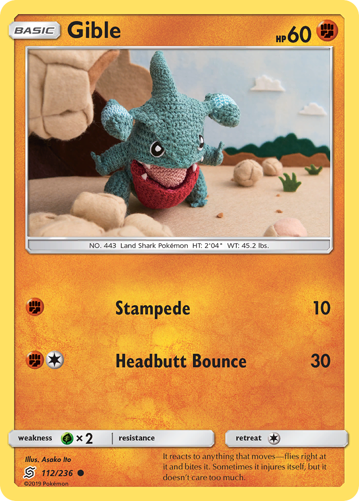 Gible (112/236) [Sun & Moon: Unified Minds] Reverse Holofoil