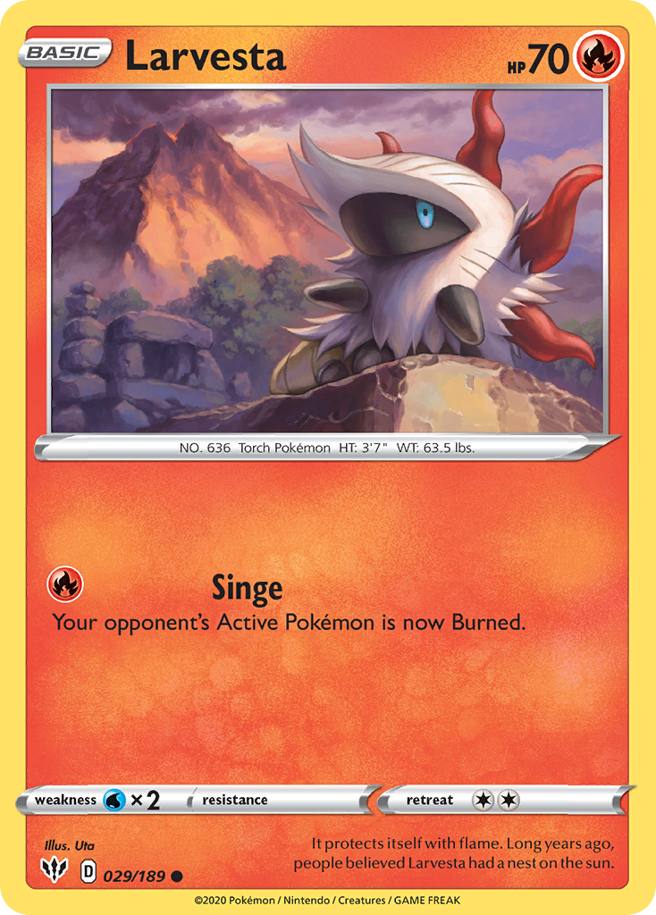 Larvesta (029/189) [Sword & Shield: Darkness Ablaze] Reverse Holofoil