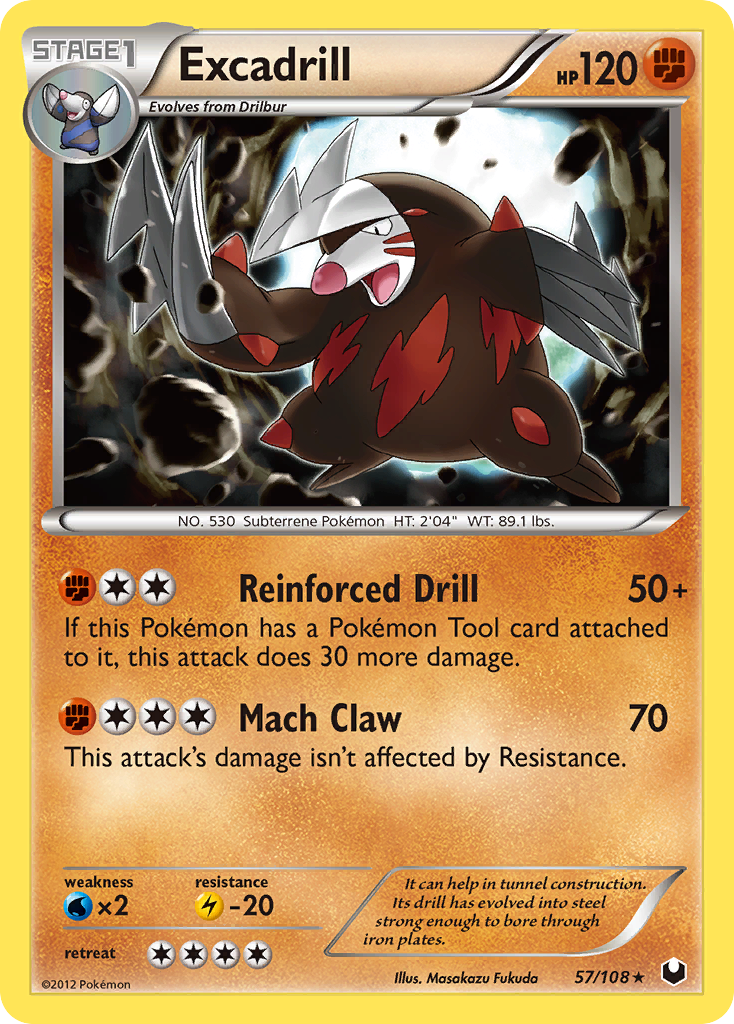 Excadrill (57/108) [Black & White: Dark Explorers] Reverse Holofoil