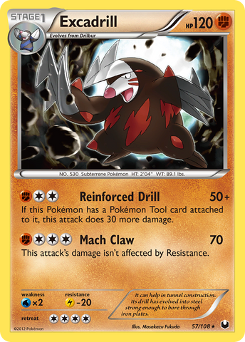 Excadrill (57/108) [Black & White: Dark Explorers] Reverse Holofoil