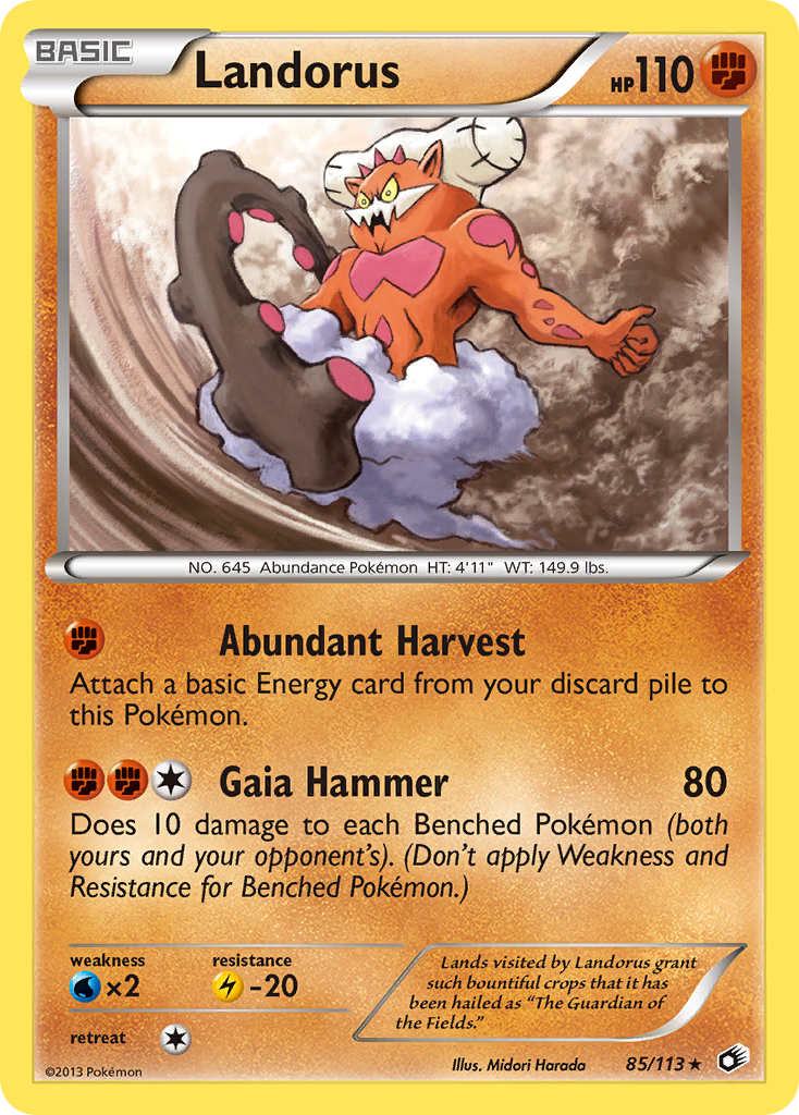 Landorus (85/113) [Black & White: Legendary Treasures] Reverse Holofoil