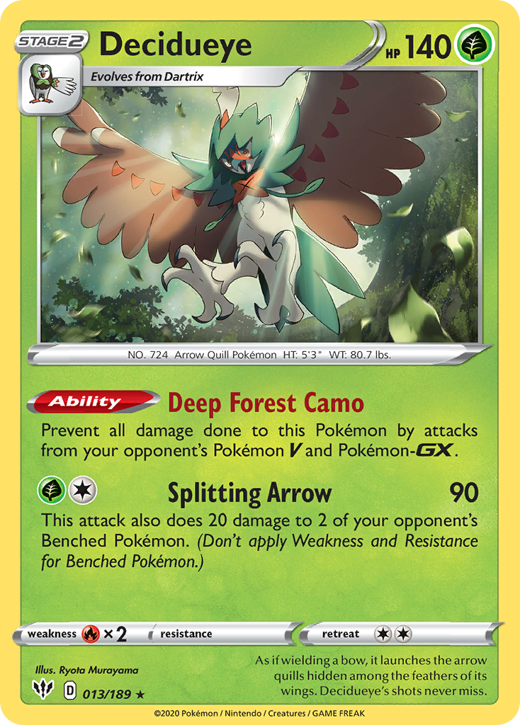 Decidueye (013/189) [Sword & Shield: Darkness Ablaze] Reverse Holofoil