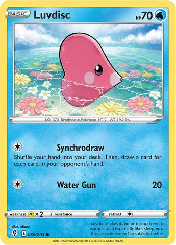 Luvdisc (039/203) [Sword & Shield: Evolving Skies] Reverse Holofoil