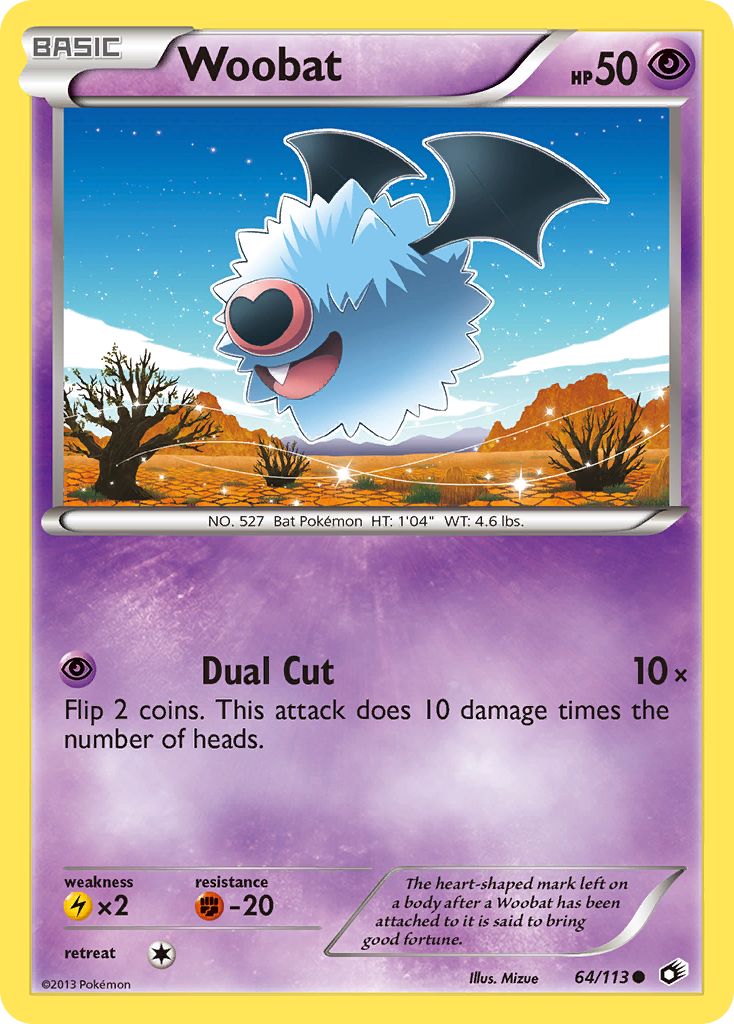 Woobat (64/113) [Black & White: Legendary Treasures] Reverse Holofoil