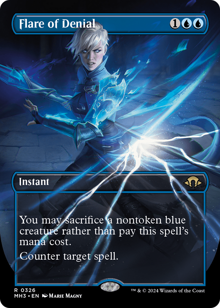 Flare of Denial (Borderless) [Modern Horizons 3] Foil