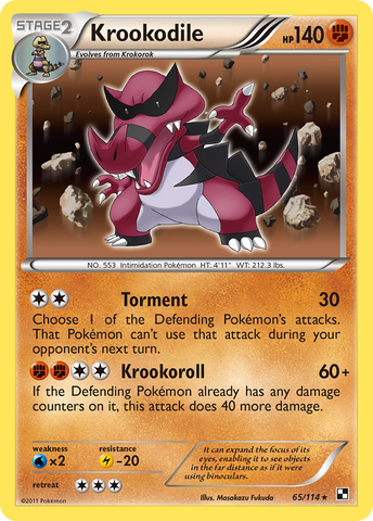 Krookodile (65/114) [Black & White: Base Set] Reverse Holofoil