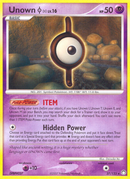 Unown I (37/123) [Diamond & Pearl: Mysterious Treasures] Reverse Holofoil