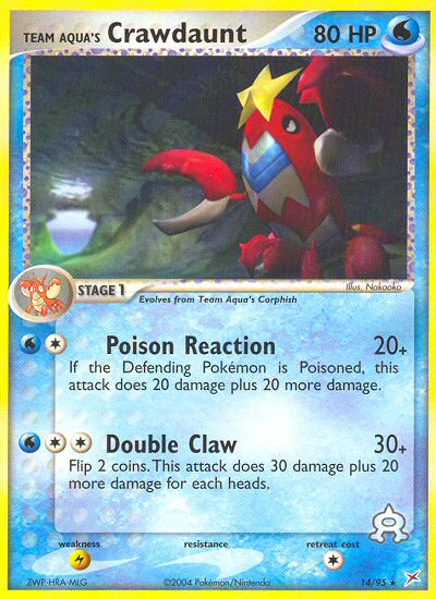 Team Aqua's Crawdaunt (14/95) [EX: Team Magma vs Team Aqua] Reverse Holofoil