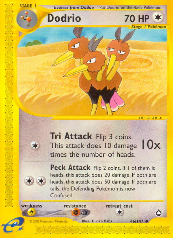 Dodrio (46/147) [Aquapolis] Reverse Holofoil
