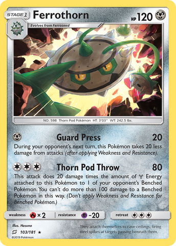 Ferrothorn (103/181) [Sun & Moon: Team Up] Reverse Holofoil