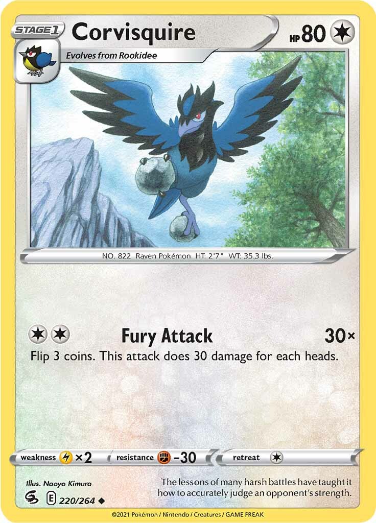 Corvisquire (220/264) [Sword & Shield: Fusion Strike] Reverse Holofoil