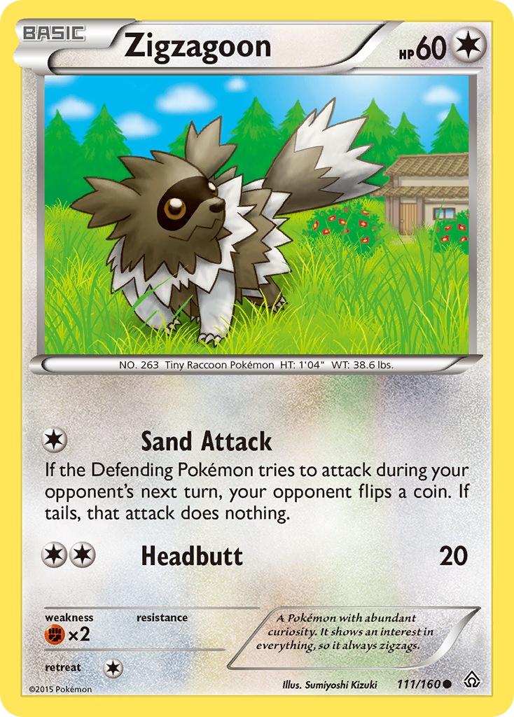 Zigzagoon (111/160) [XY: Primal Clash] Reverse Holofoil