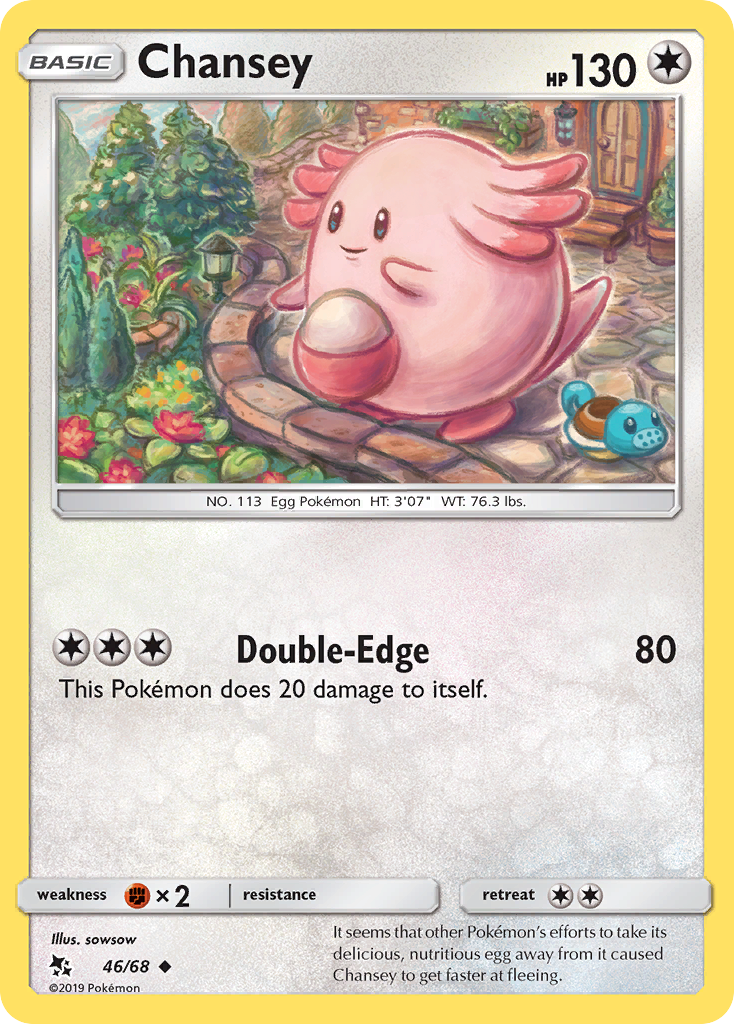 Chansey (46/68) [Sun & Moon: Hidden Fates] Reverse Holofoil