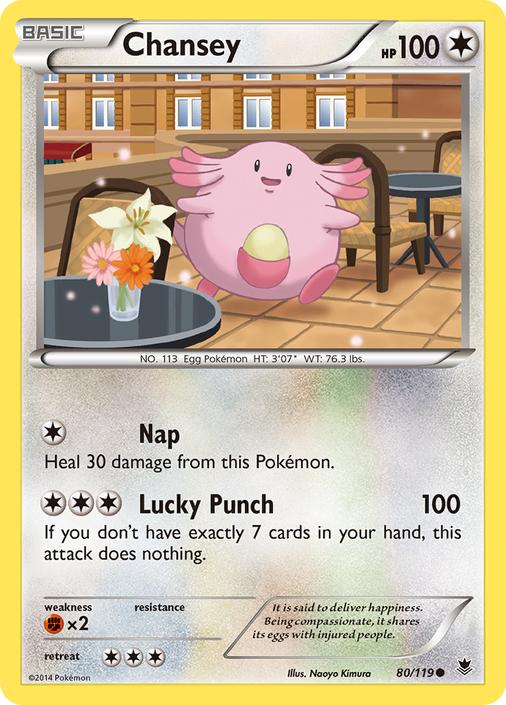 Chansey (80/119) [XY: Phantom Forces] Reverse Holofoil