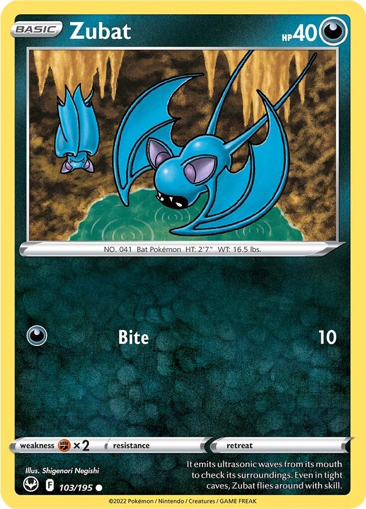 Zubat (103/195) [Sword & Shield: Silver Tempest] Reverse Holofoil
