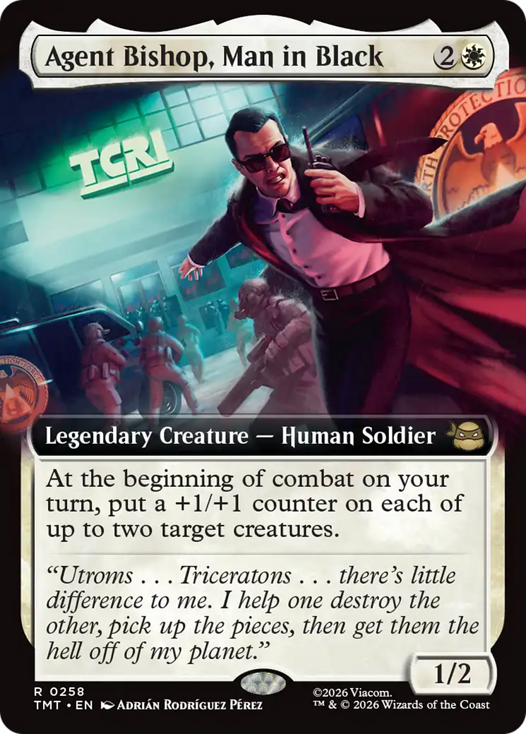 Agent Bishop, Man in Black (Extended Art) [Teenage Mutant Ninja Turtles] Foil