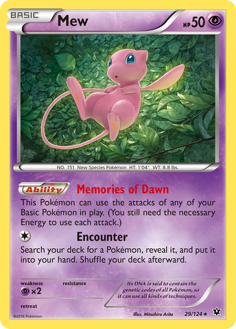 Mew (29/124) [XY: Fates Collide] Reverse Holofoil