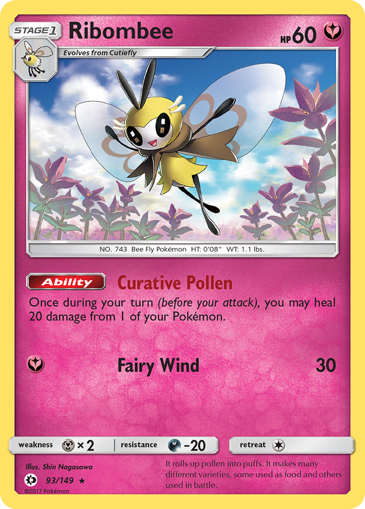 Ribombee (93/149) [Sun & Moon: Base Set] Reverse Holofoil