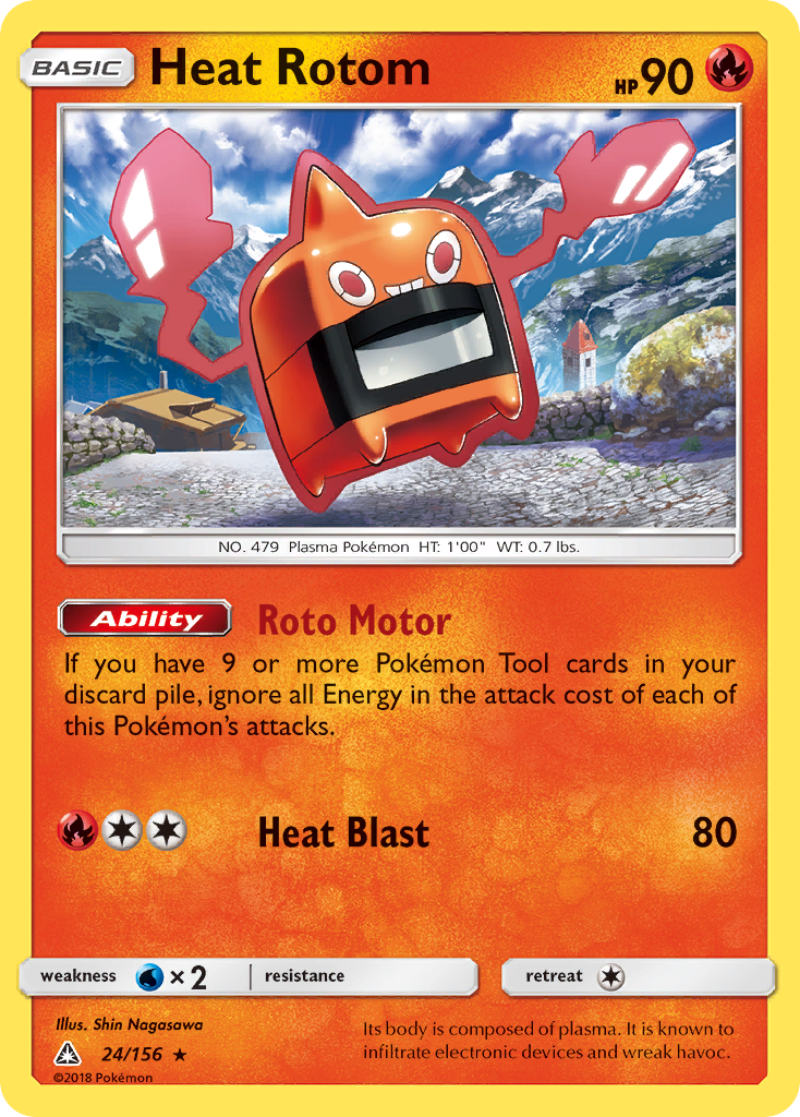 Heat Rotom (24/156) [Sun & Moon: Ultra Prism] Reverse Holofoil