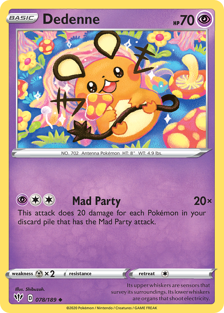 Dedenne (078/189) [Sword & Shield: Darkness Ablaze] Reverse Holofoil