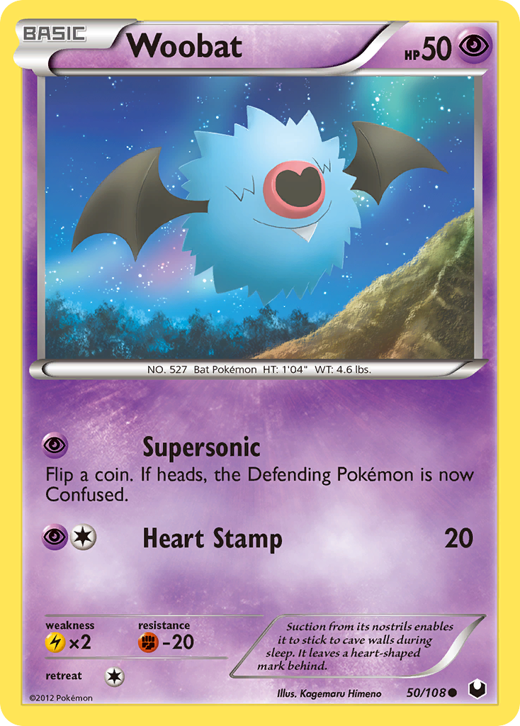 Woobat (50/108) [Black & White: Dark Explorers] Reverse Holofoil