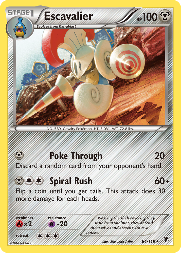 Escavalier (64/119) [XY: Phantom Forces] Reverse Holofoil