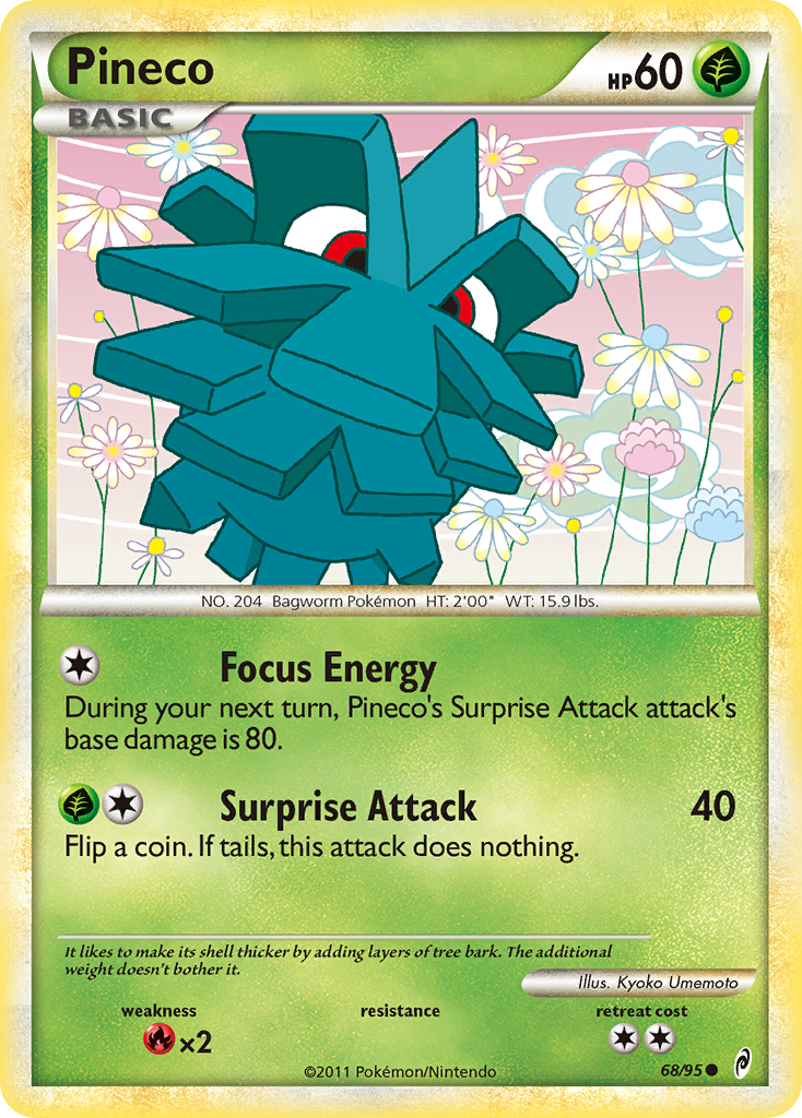 Pineco (68/95) [HeartGold & SoulSilver: Call of Legends] Reverse Holofoil