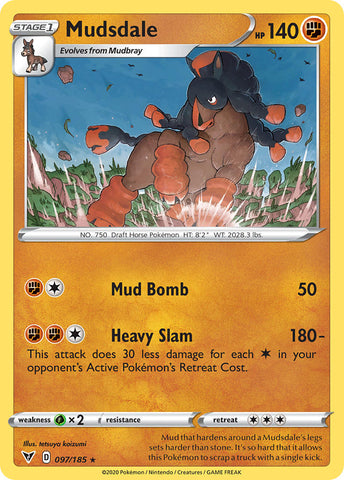 Mudsdale (097/185) [Sword & Shield: Vivid Voltage] Reverse Holofoil