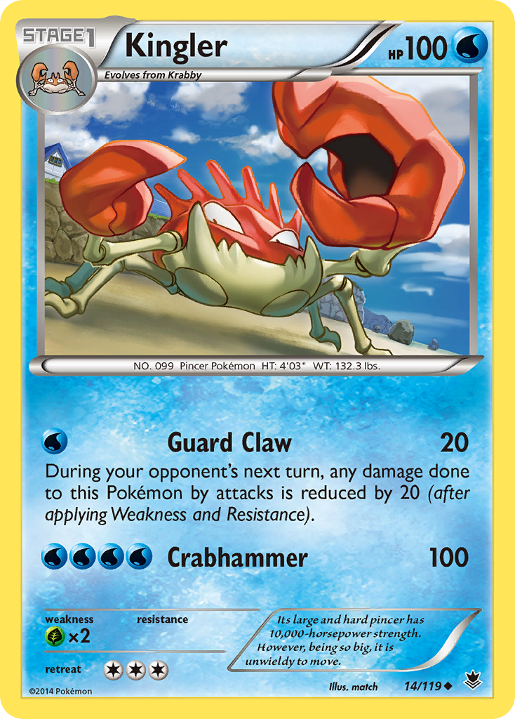 Kingler (14/119) [XY: Phantom Forces] Reverse Holofoil