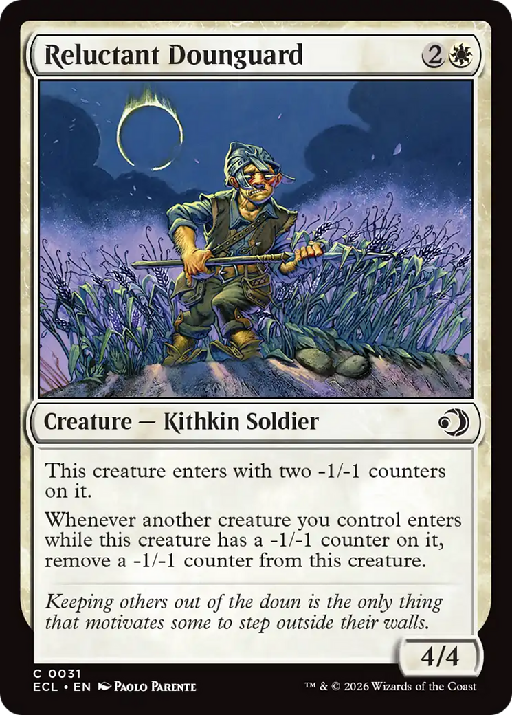 Reluctant Dounguard [Lorwyn Eclipsed] Foil