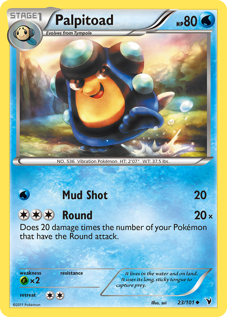 Palpitoad (23/101) [Black & White: Noble Victories] Reverse Holofoil