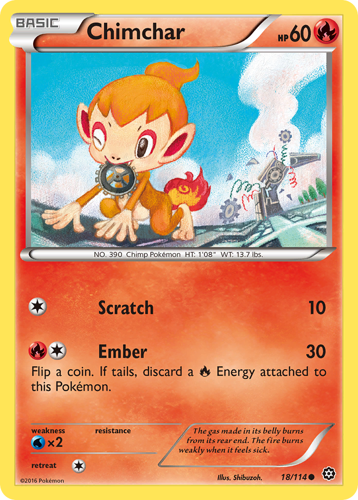 Chimchar (18/114) [XY: Steam Siege] Reverse Holofoil