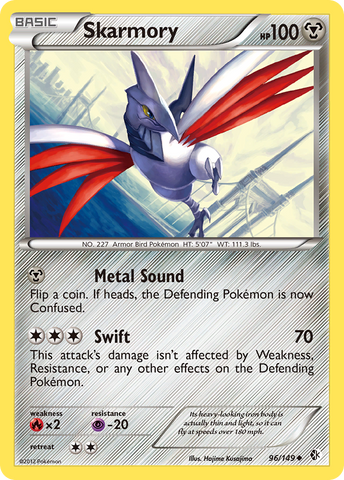Skarmory (96/149) [Black & White: Boundaries Crossed] Reverse Holofoil