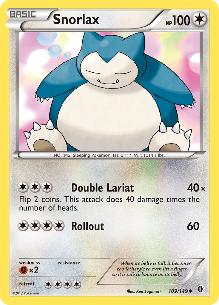 Snorlax (109/149) [Black & White: Boundaries Crossed] Reverse Holofoil