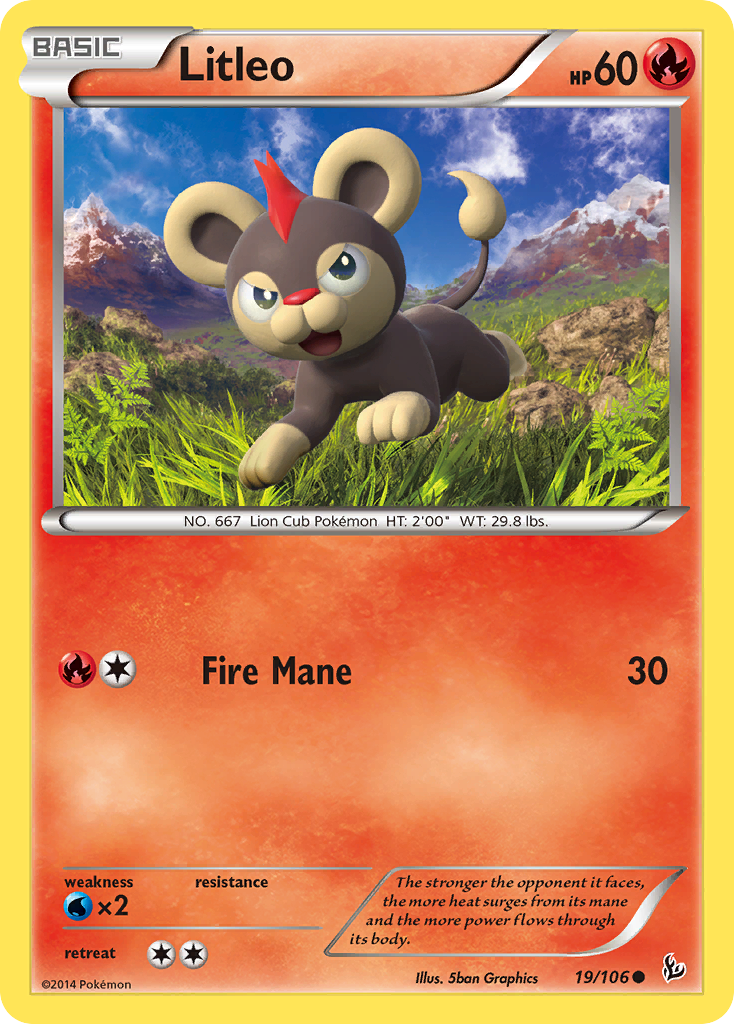 Litleo (19/106) [XY: Flashfire] Reverse Holofoil