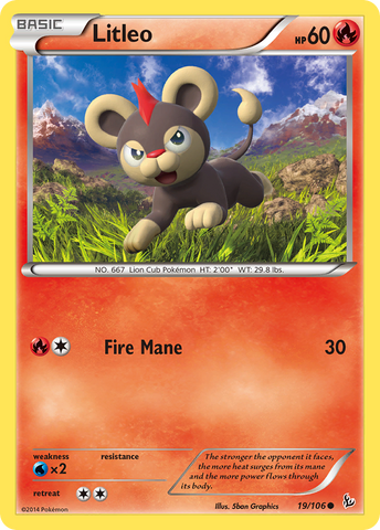 Litleo (19/106) [XY: Flashfire] Reverse Holofoil