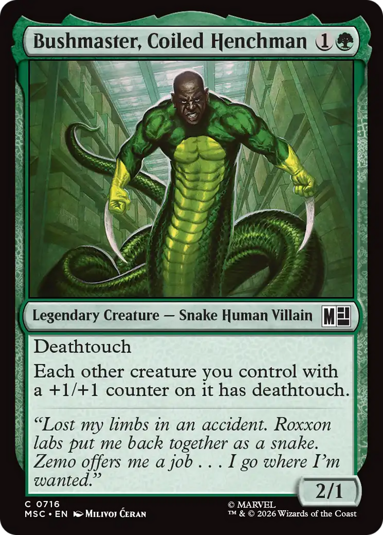 Bushmaster, Coiled Henchman [Marvel Super Heroes Commander] Foil