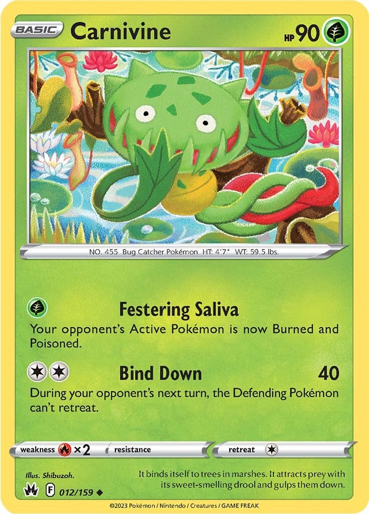 Carnivine (012/159) [Sword & Shield: Crown Zenith] Reverse Holofoil